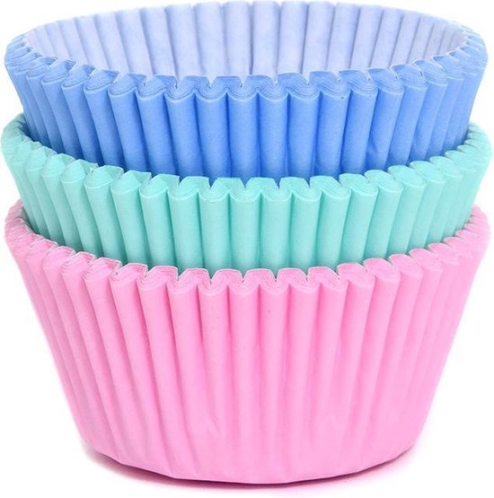 House of Marie Cupcake Vormpjes Baking Cups Assorti Pastel pk/75