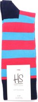 Happy Socks Stripe Sokken, Roze/Blauw - Maat 41-46