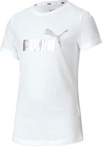 Puma T-shirt - Meisjes - wit/zilver