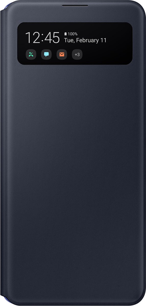 Samsung Galaxy A41 S View Book Case Zwart