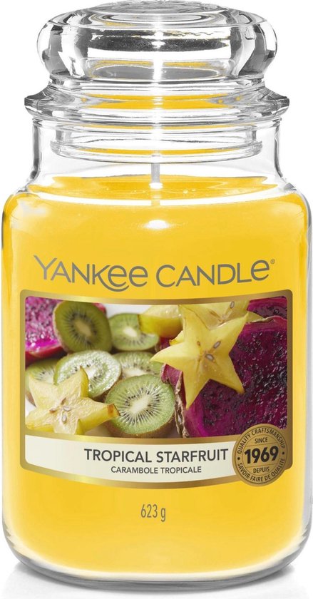 Yankee Candle Geurkaars Large Tropical Starfruit - 17 cm / ø 11 cm
