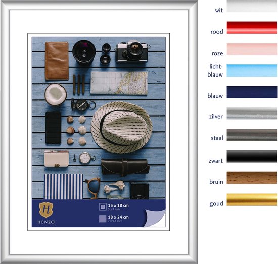 Cadre photo - Henzo - Napoli - Format photo 18x24 - Argent