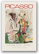 Vintage Pablo Picasso Exhibition Poster 5 - 50x70cm Canvas - Multi-color