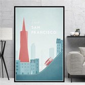 San Francisco Minimalist Poster - 40x50cm Canvas - Multi-color