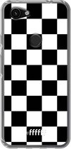 6F hoesje - geschikt voor Google Pixel 3a -  Transparant TPU Case - Checkered Chique #ffffff