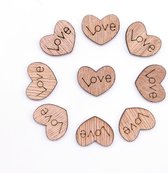 WiseGoods Luxe Houten Hartjes - Knutselen - Liefde - Decoratieve Harten - DIY - Feest Decoratie - Valentijn - Decoratie Van Hout