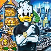 ✅ UNIEK 1 van de 10 - Donald Duck - Kunstwerk Acrylic 80x80 cm - groot - Print op Acrylic schilderij - CUSTOM LUXURY WALL ART - ART - CUSTOM WALL ART - CUSTOM DESIGN - Disney - (Wa