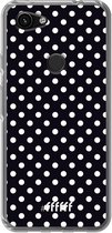 6F hoesje - geschikt voor Google Pixel 3a -  Transparant TPU Case - Onyx Dots #ffffff