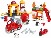 Play&Build Fire Station - Brandweer Set (Compatible with Duplo & Mega-blocks)