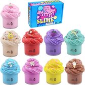 Fluffy slijm - Speelslijm - Butter slime - 9x mixed kleuren - Pakket - Anti-kleef - TikTok - 9 x 100ML
