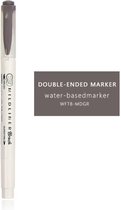 Zebra Mildliner Brush Pen – Mild Dark Gray Set van 2 verpakt  in een Etui