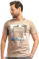 Embrator mannen T-shirt Relish beige maat XL