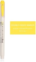 Zebra Mildliner Brush Pen – Mild Lemon Yellow Set van 2 verpakt  in een Etui