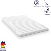 Topper - topdekmatras - 80x230 - traagschuim - microvezel tijk - bed topper - 5 cm hoog