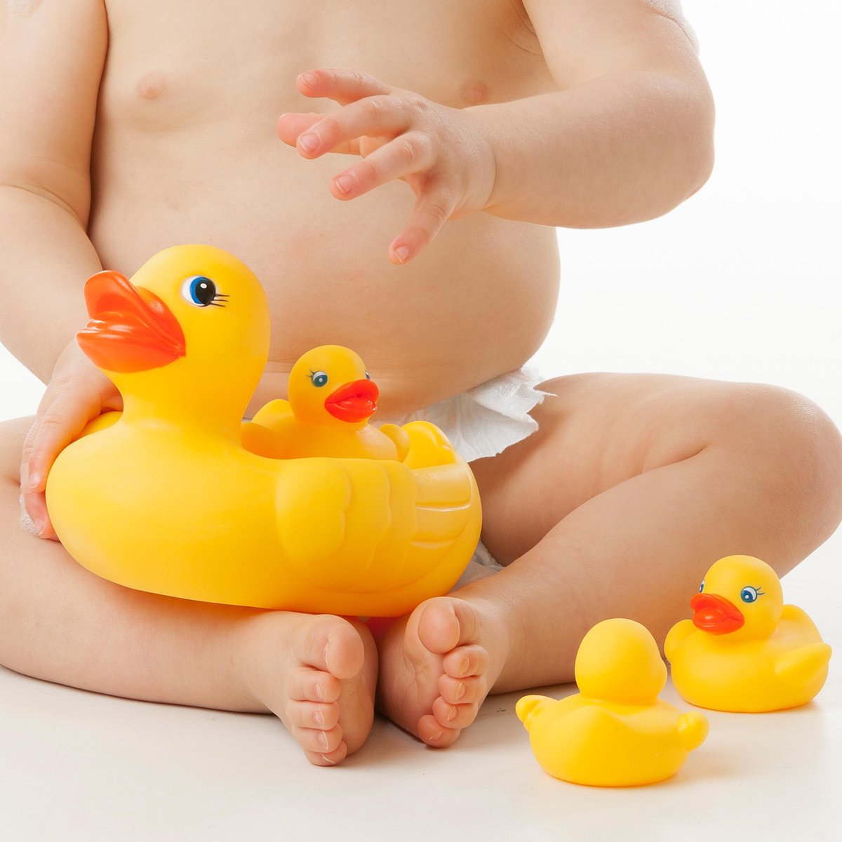 Playgro Badeendjes Familie – badeend - badeendjes - Volledig Afgesloten - Schimmelvrij - waterspeelgoed baby - Waterspeelgoed Peuters Mama eend en 3 eendjes - BPA vrij — afbeelding 8
