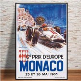 World Grand Prix Retro Poster 5 - 21x30cm Canvas - Multi-color