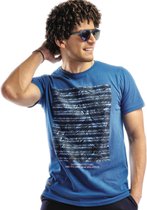 Embrator mannen T-shirt met print kobaltblauw maat L