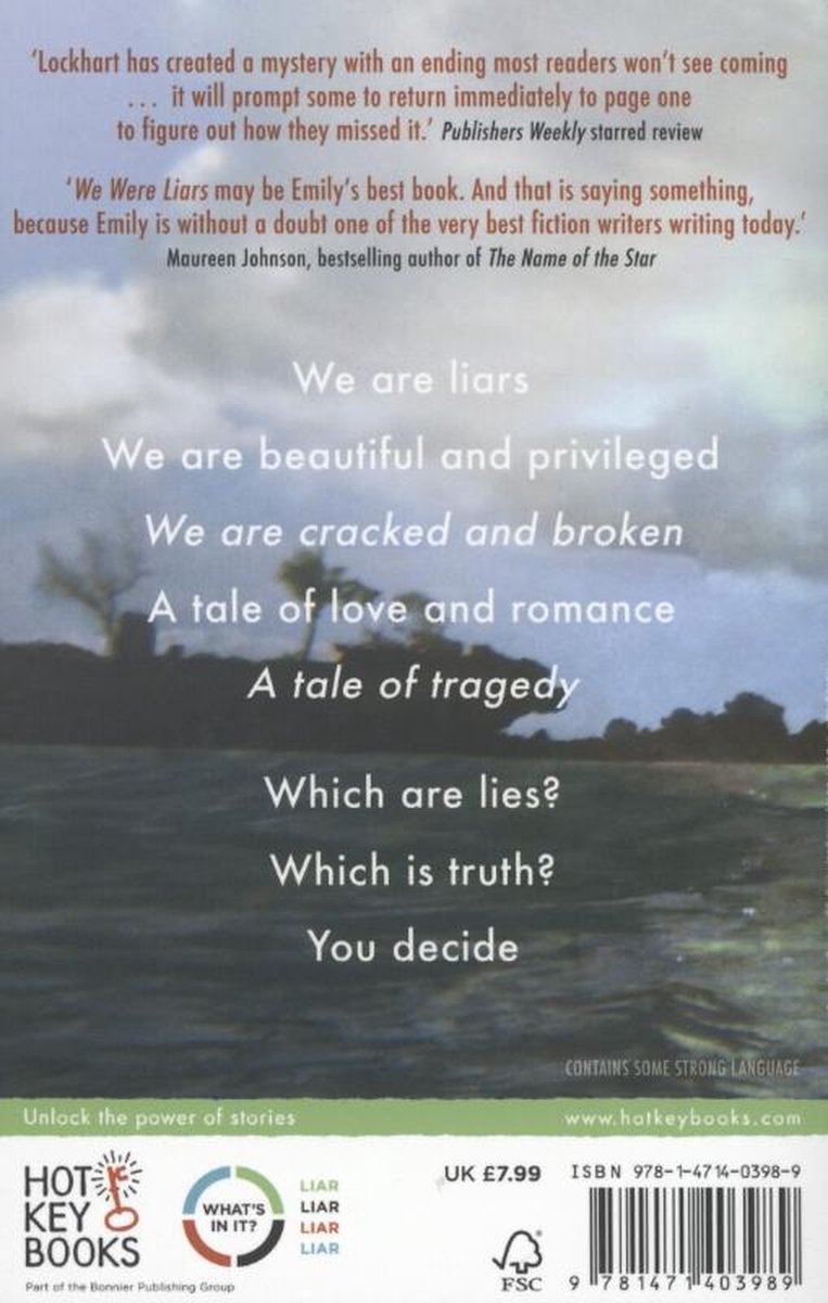 We Were Liars - We Were Liars - back cover