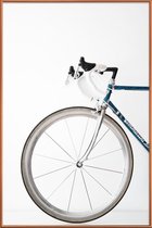 JUNIQE - Poster met kunststof lijst Ride my Bike -20x30 /Grijs & Wit