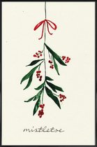 JUNIQE - Poster met kunststof lijst Mistletoe -13x18 /Groen & Ivoor