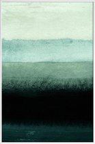 JUNIQE - Poster in kunststof lijst Shades of Green -30x45 /Groen & Wit