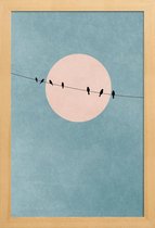 JUNIQE - Poster in houten lijst The Beauty of Silence -60x90 /Roze &