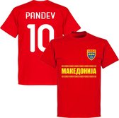 Macedonië Pandev 10 Team T-Shirt - Rood - 3XL