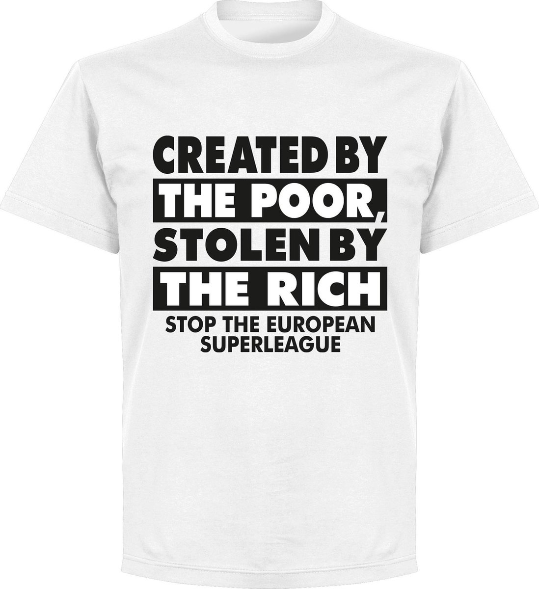 1098x1200.jpg Super League Protest T-Shirt - Wit - 4XL - Afbeelding 1