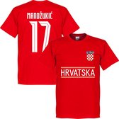 Kroatië Mandzukic Team T-Shirt 2021-2022 - Rood - XS