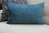 Zippi Design Fresh Petrol Sierkussen 40x60 cm kleur petrol blauw