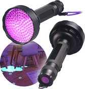 UV Zaklamp - Blacklight - Blacklight Zaklamp met 128 Lampen - Valsgelddetector - Waterdicht & Incl. 6 batterijen