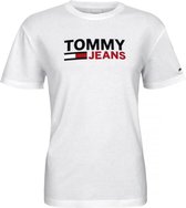 Tommy Hilfiger Jeans Classic Tee - T-shirt korte mouw - Crew hals - 100% katoen - wit - XXL