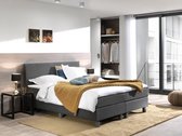Boxspring inclusief Topdekmatras -  Antraciet - 160x210 - Tweepersoons Bed