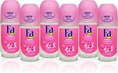 FA Deo Roller - Pink Passion - Deodorant - 6 x 50 ml - Voordeelverpakking