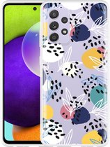 Hoesje Geschikt voor Samsung Galaxy A52 Abstract Flowers