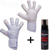 Elite Neo White Keepershandschoenen + Gladiator Sports Handschoenenreiniger Wash - Maat 10