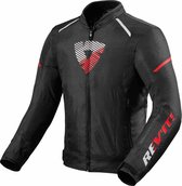 REV'IT! Sprint H2O Black Neon Red Motorcycle Jacket XL - Maat - Jas