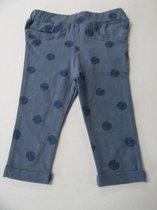noukie's , broek , meisje, blauw met blauwe stippen , 12 maand 80