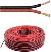 Luidsprekerkabel 2 x 0,75 mm² eca - rood/zwart LOSH - LS2X075