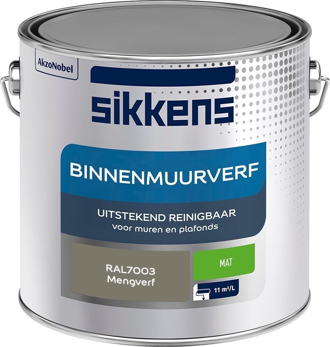 Sikkens Binnenmuurverf Muurverf Mengkleur Mat RAL7003 2.5L