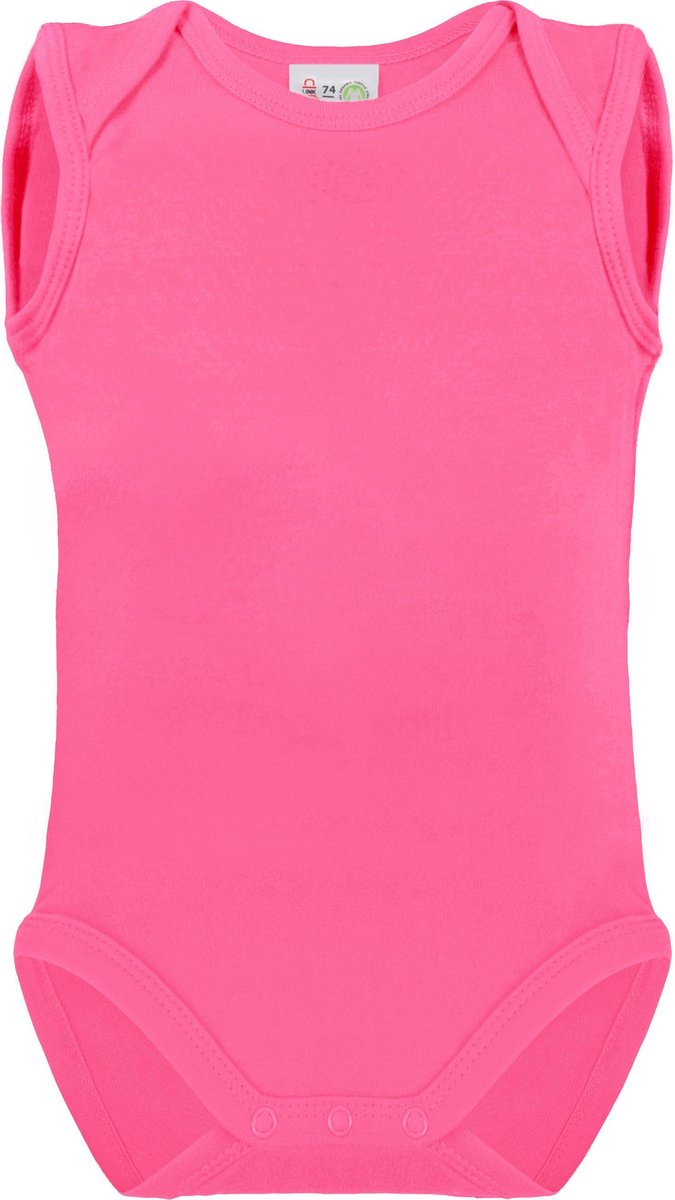 Link Kidswear Meisjes Romper GOTS - Cherry - Maat 74/80