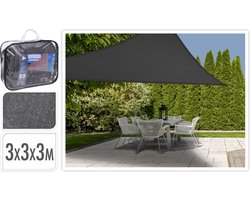 ProGarden Schaduwdoek driehoekig 3x3x3m donkergrijs