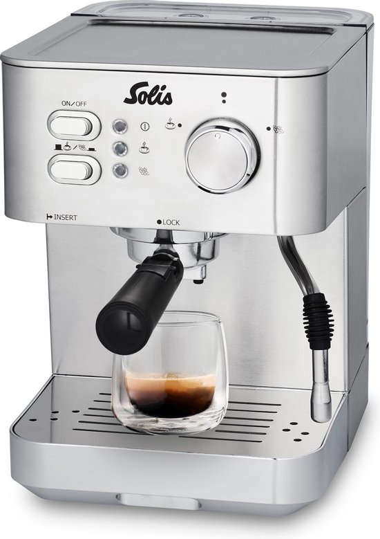 muur Verslaving toevoegen Solis Primaroma 1010 Espressomachine - Pistonmachine - Koffiemachine met  Bonen - RVS | bol.com