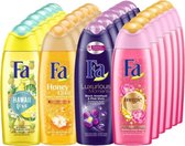 FA Douchegels - Jumbopakket - Voordeelverpakking 24 Stuks - Hawaii Love / Honey Elixer / Luxurious Moments / Magic Oil Pink