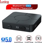 Luving™ - KN326 - Bluetooth Ontvanger - Bluetooth Zender - Transmitter & Receiver - 3.5MM AUX /RCA - Handsfree Bellen