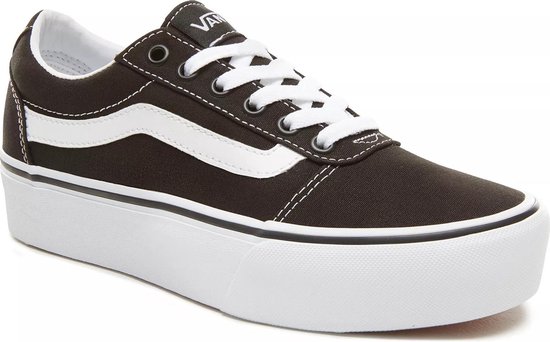 black and white vans canvas