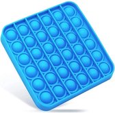 Fidget Toy Pop It vierkant - Fidget Toys speelgoed - Anti-stress - Blauw