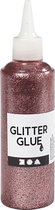 Glitterlijm. roze. 118 ml/ 1 fles