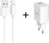 iPhone Lader - Premium USB Oplader inclusief lightning kabel van 2 Meter - Apple iPhone 11/11 PRO/ XS/ XR/ X/ iPhone 8/ 8 Plus/ iPhone SE/ etc. - Oplaadkabel en Adapter - wit