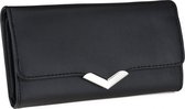 Nicole Brown Portemonnee zwart, ecoleder 9 x 19 cm - Portemonnee Dames - Portemonnee